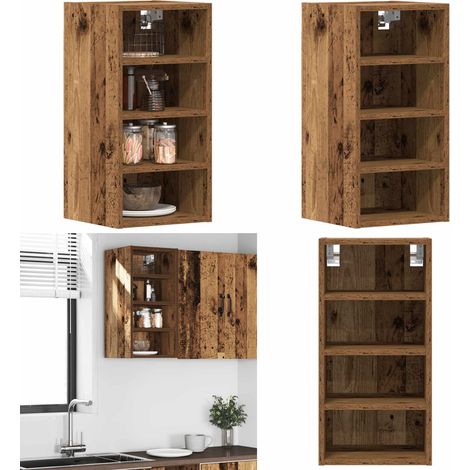 vidaXL Armoire suspendue vieux bois 30x29,5x60 cm bois d'ingénierie (1/5)