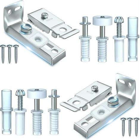 Kit Réparation Porte Pliante - Pivot Haut et Bas 3/8 Pouces - Support Acier Supérieur et Inférieur - Pour Portes Placard Coulissantes Pliantes - Lot de 2 Pièces