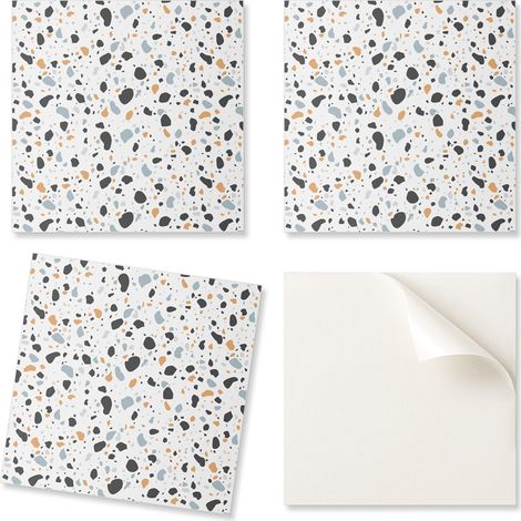 Azulejos de pared de PVC autoadhesivos con estampado abstracto de puntos, 9x30x30 cm