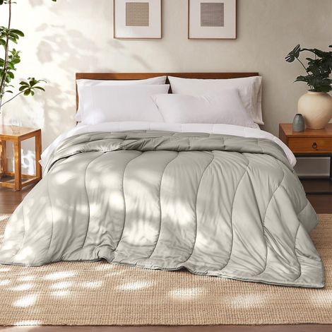 Couette Alternative en Duvet Ultra Doux, Taupe, très Grand lit (1/5)