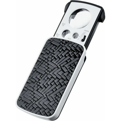 RHG Loupe Bijoutiers Loupe de Poche Petite Loupe Portable Loupe de Bijoux 30 X 60 X 90 X Grossissement avec LED et UV Lampes (Noir)