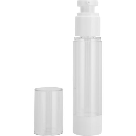 Flacon pompe rechargeable voyage 50ml, contenant lotion transparent plastique (1/5)