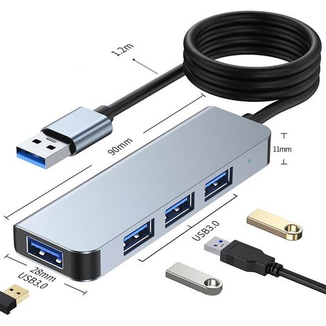 Hub USB 3.0 haute vitesse à 4 ports - Élégant et efficace (1/4)