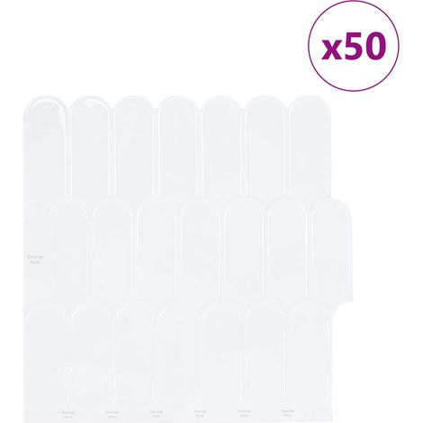 Carreaux Autocollants Muraux Cuisine Salle de Bain Polyuréthane et PET Blanc - 50 Pièces (1/5)