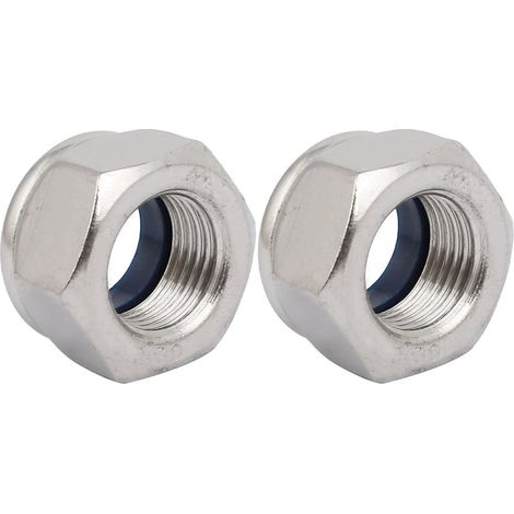 2pcs écrou de Blocage écrou Autobloquant M16x1,5mm fil métrique haut 304 hexagonaux (1/4)