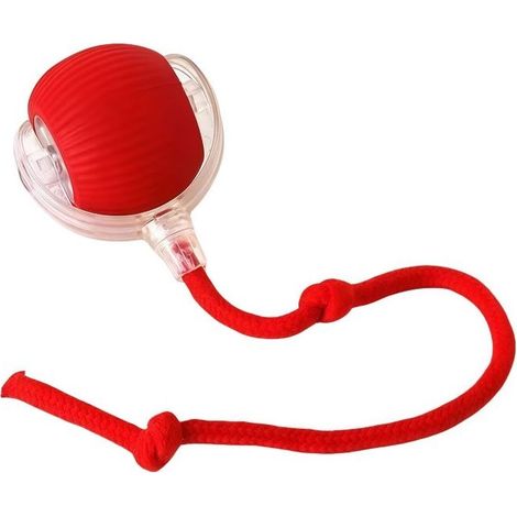 Jouet interactif intelligent pour chat (rouge avec fonction réveil) - Jouet à mâcher en silicone, pour divertir votre animal et lutter contre l'ennui.