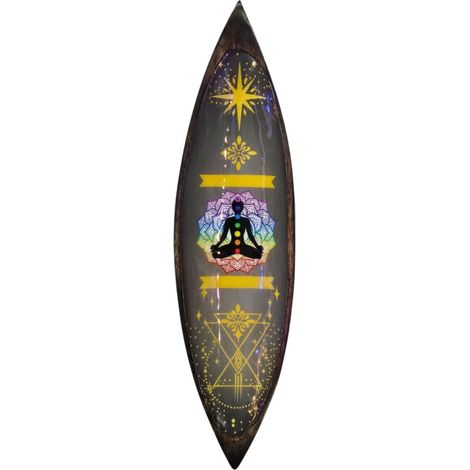 Porta Inciensos Esmaltado - Madera de Mango - Chakra