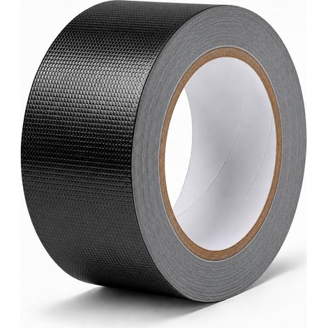Ruban Aluminium Autocollant Noir Renforcé en Fibre de Verre 50mm x 20m, Isolant Thermique pour Gaines VMC, Tuyaux Ventilation et Étanchéité, Anti-Déchirure (1/5)