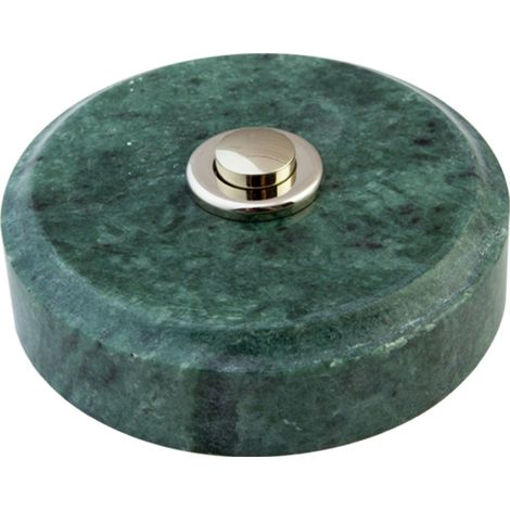 Sonnette Séville filaire marbre vert bouton chrome (1/2)