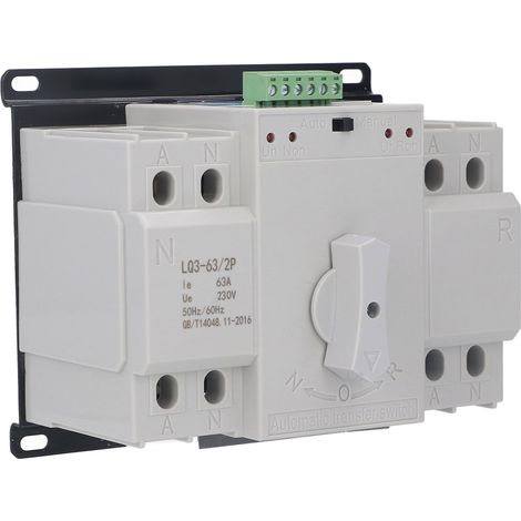 Interrupteur de Transfert Automatique 230V 63A 2P Inverseur de Source Double Puissance pour Équipements Électriques (1/5)