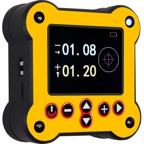 Inclinomètre Numérique à Deux Axes Rapporteur Axe Double ±60 ° Niveau Électronique Écran LCD avec USB Rechargeable Sound Buzzer Indicateurs d'Équilibre Jauge D'angle Magnétique ±0,02° (1/5)