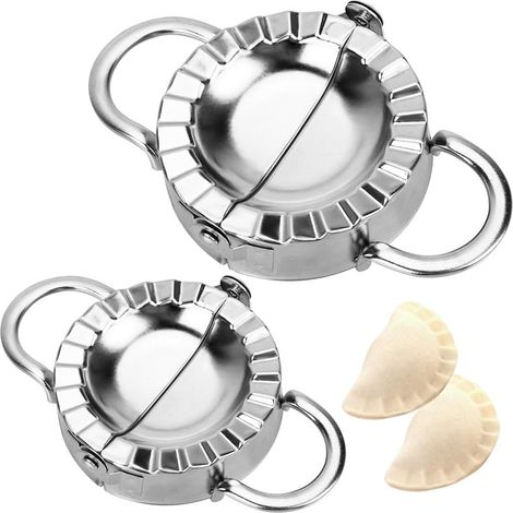 Ravioli Maker Mold, 2 Pcs 304 Stainless Steel Ravioli Maker, Easy Tool for Cutting Dough, Pastry, Kitchen Gadgets (Small 3 Inch, Large 3.75 Inch)