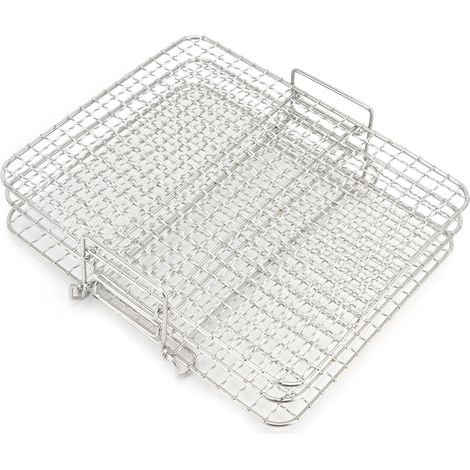 Ensemble de grilles de refroidissement à 3 niveaux en acier inoxydable pour la cuisson au four et au gril Foodi AG300/AG400 pièces détachées pour four friteuse grille carrée à 3 niveaux (1/5)