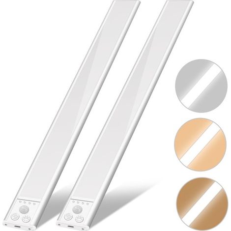 Schrankleuchte – Magnetisch – Mit Bewegungsmelder – 41 LEDs – 3 Farbtemperaturen – Dimmbar – Magnetisches Design – 30 cm – 2er-Pack (1/5)