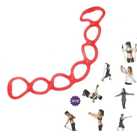 Widerstandsbänder – Pilates-Kreis mit 7 Ringen – Für Dehnübungen und Kräftigung – Für Zuhause oder Fitnessstudio – 1 Stück (1/5)