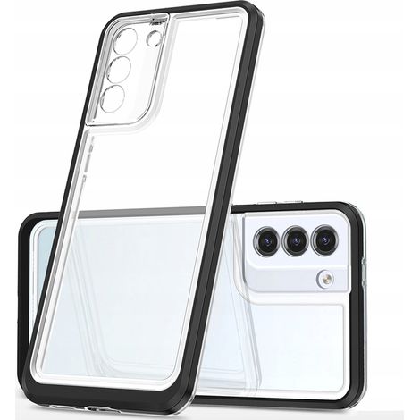 Coque transparente 3 en 1 pour Samsung Galaxy S22+ (S22 Plus), coque en gel avec cadre noir (1/5)