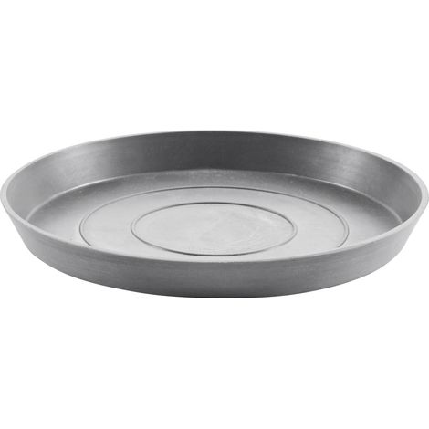 Ecopots Untersetzer rund 25 für Blumentopf - L 21 cm x B 21 cm x H 2,5 cm - Innen- und Außenbereich