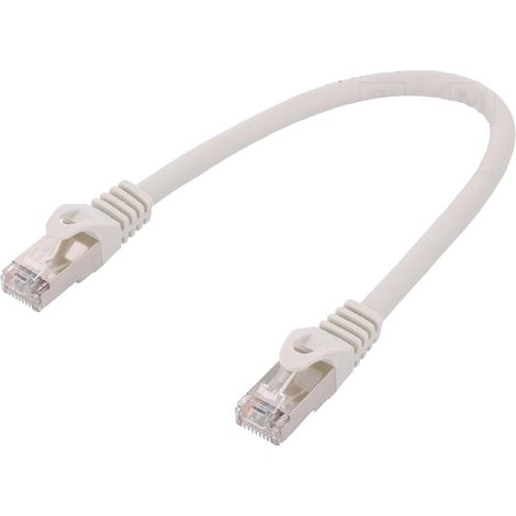 Cordon de raccordement F-UTP Cat.6 gris - 0.25m