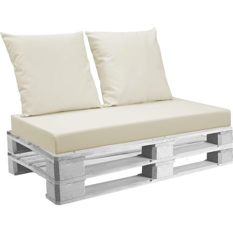 Cuscini per Pallet 120x60 cm Seduta e Schienale in Similpelle Mariotti Belem Beige (1/5)