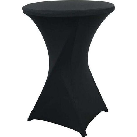 (Black) Bistro Tablecloth 60cm x 110cm – Standing Table – Cocktail Tablecloth – Stretch Spandex (1/5)