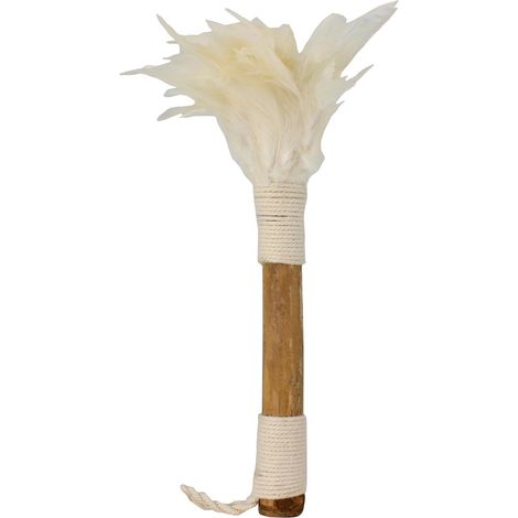 Plumeau décoratif en bambou et plumes (1/4)