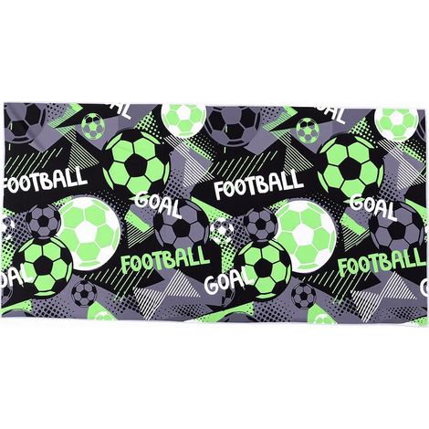 Serviette de Plage sur Le thème du Football, en Coton Microfibre, imprimé de Football, à séchage Rapide, Polyvalente (S) (1/5)