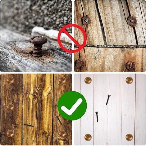 vis décoratives en laiton avec capuchons couvercle auto-taraudeuse décoratif pour portes d'armoires et fenêtres vis de miroir bois fixé pour meubles 15 mm (1/3)