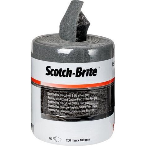 3M SCOTCH -BRITE Tampons en nylon, rouleau de 60 tampons Durable Flex, 100x200 mm, Structure du nylon: 1000 60 pièces