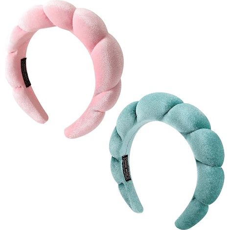 Bandeau Spa pour Femmes Bandeau Éponge pour le Lavage du Visage Bandeau Nuageux en Tissu Éponge pour le Maquillage et le Soin de la (1/5)