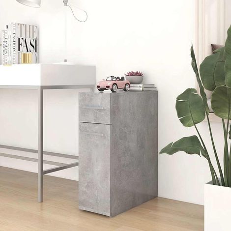 Armoire d'apothicaire-Meuble de rangement Gris béton 20x45,5x60 cm Bois ingénierie 248414 (1/5)