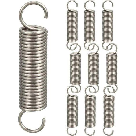 Ulisem10pcs Ressort Double Crochet Ressorts de Traction,Ressorts de Compression Ressort Crochet Assortiment de Ressort,1.21145mm (1/2)
