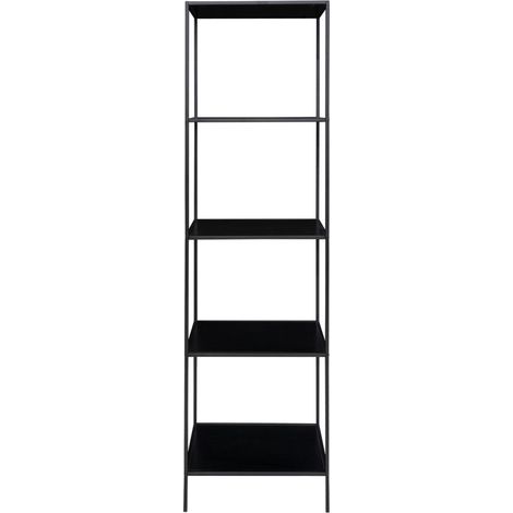 Etagère en bois et métal 51x170cm - Noir - VITA (1/5)