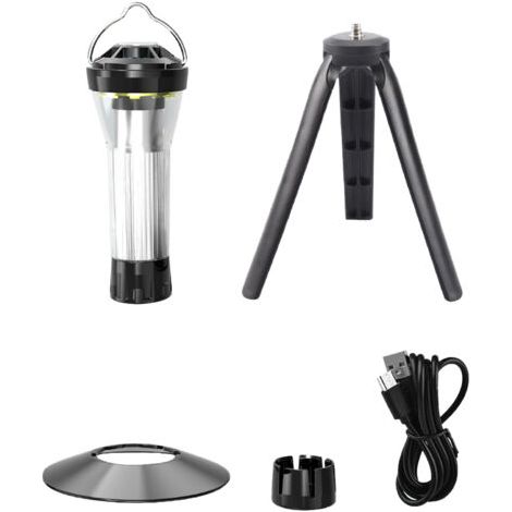 Lampe de camping magnétique à charge USB-C, lanterne LED 100 lm pour la randonnée et l'escalade