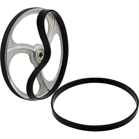 Lot de 2 courroies de transmission en caoutchouc, Accessoires pour outils électriques Travail du bois Scie à ruban en caoutchouc Bande de scie à bande de défilement Anneau en caoutchouc (1/4)