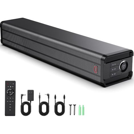 Barre de Son TV 100W, Barre de Son PC avec Tweeter + Woofer 4 Pouces, Enceinte Bluetooth pour Films, Séries, Home Cinéma et Vidéoprojecteur, Bluetooth 5.4/HDMI Arc/Optique/AUX/USB (1/5)