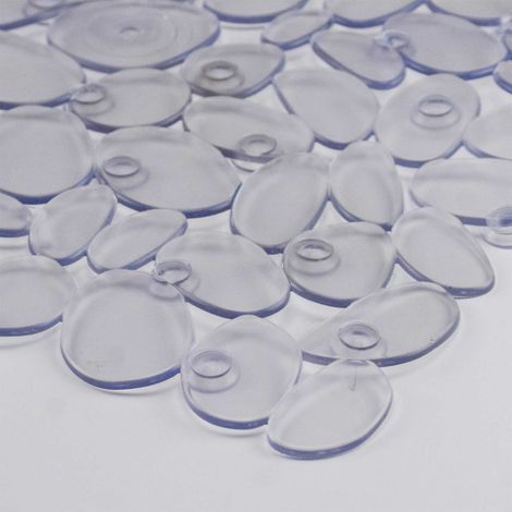TAPPETO DOCCIA SASSOLINI 54X54 CM TRASPARENTE (1/2)
