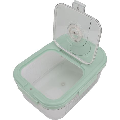 Boîte à riz hermétique, récipient de rangement pour aliments secs, seau, grande capacité 10 kg, vert (1/5)