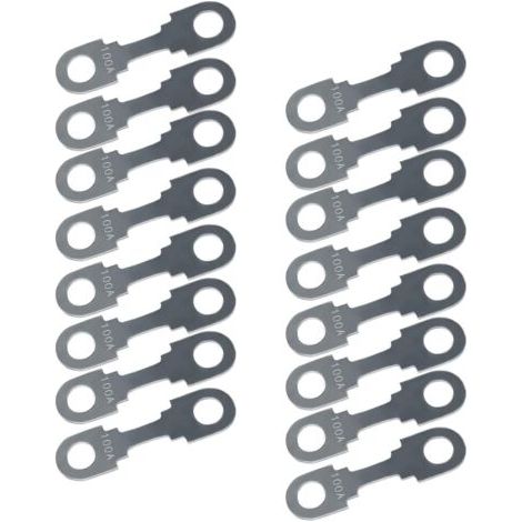 Bande de Fusible Plat Fusible de Voiture Fusibles Plats pour Auto 16pcs Lame de Fusibles pour Auto/Truck/RV/Camion/Moto (100A) (1/5)