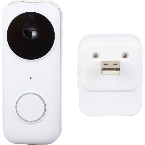 Sonnette Vidéo WiFi Sans Fil Avec Vision Nocturne Interphone Bidirectionnel Application Contrôle Caméra Sécurité Maison (1/4)