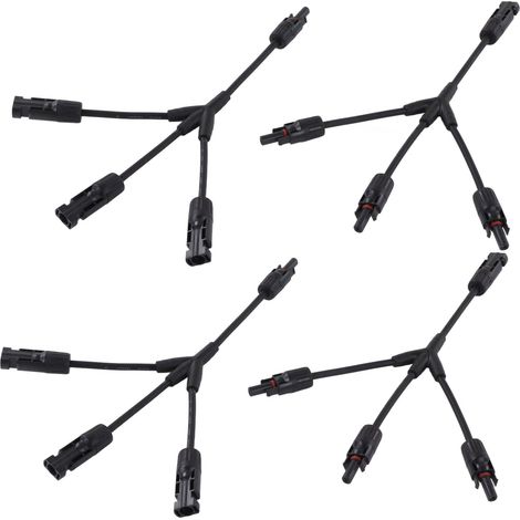 Packung mit 2 parallelen Y-Adapterkabeln für Photovoltaik-Solarmodule, Stecker/Buchse, Schutzart IP67, 1000 V DC, PV LTY3 (1/5)