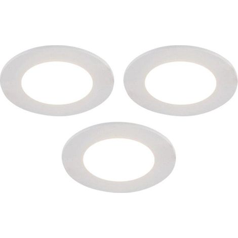 QAZQA Blanca Spot encastré - set de 3 - 9x9cm - LED incl. - 3 niveaux de gradation - IP44 - blanc mat (1/5)