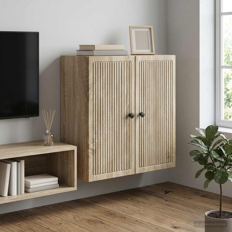 vidaXL Mobiletto a muro Rovere Sonoma 59 x 31 x 60 cm (1/5)