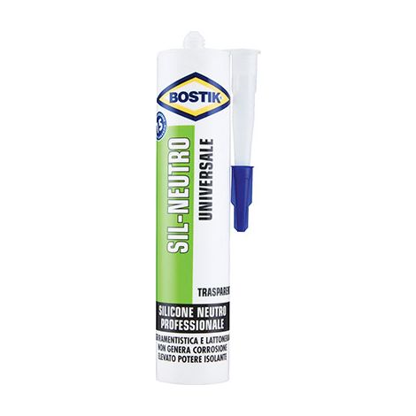 SILICONE NEUTRO SIL BOSTIK - TRASPARENTE ML 300- 12 pezzi