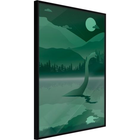Affiche Murale Encadrée "Loch Ness" 21 x 30 cm Noir