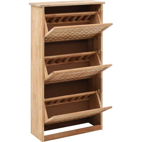 Maison Exclusive - Panca con Scarpiera 55x20x104 cm in Legno Massello di Noce (1/5)