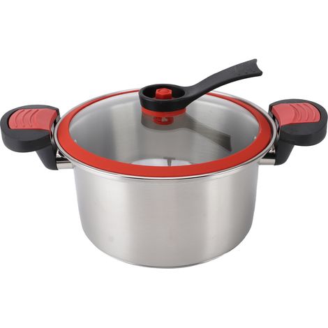 Autocuiseur universel en acier inoxydable 304 de qualité alimentaire, antidéflagrant, fond micro-composé, grande capacité, double oreille, pot à soupe 3,5 L