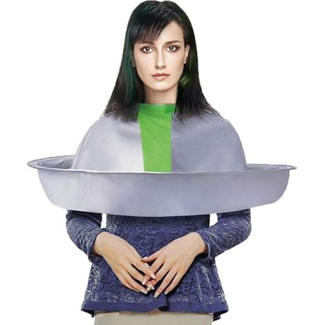 Lntyq Cape de coupe de cheveux, parapluie pour attraper les cheveux, garder les vêtements et le sol propres, capes de salon de barbier pour adultes et enfants (1/5)