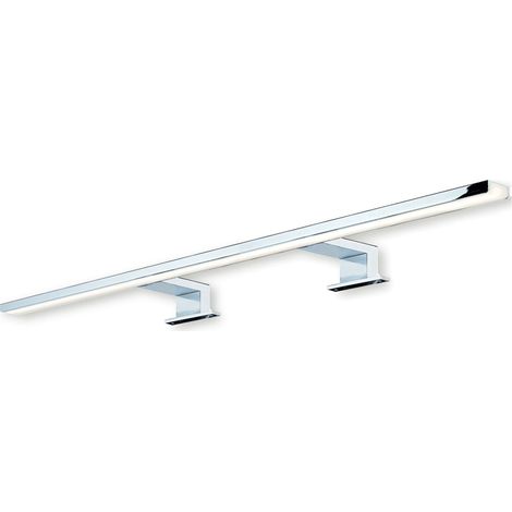LED Spiegelleuchte Anbauleuchte AALTO Aluminium Stahl chrom poliert Länge 800 mm Badleuchte warmweiß 3000 K IP44 geprüft 13W 230V (1/3)