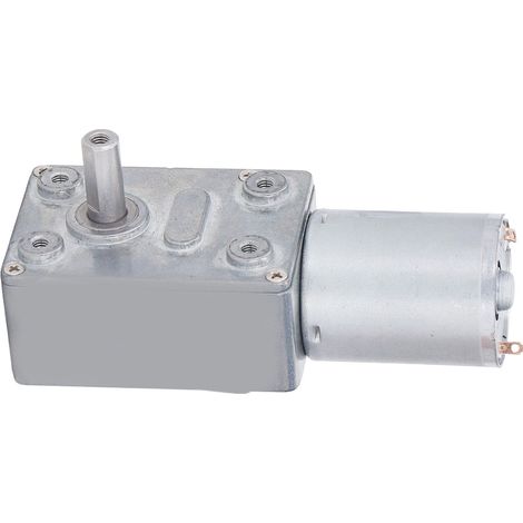 Motoréducteur à vis sans fin, rotation réglable horaire/antihoraire, couple élevé, autobloquant, 12 V CC, 2 W, 0-300 tr/min (1/5)