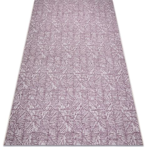Tapis COLOR 47373260 SISAL lignes, triangles, chevrons violet / beige purple 140x200 cm
